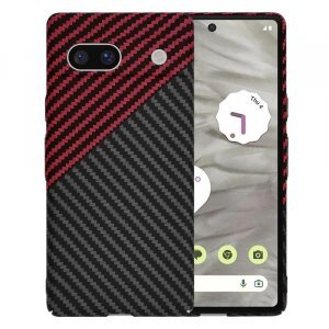 Husa pentru Google Pixel 7a, Techsuit, Carbonite FiberShell Vortex, Rosie