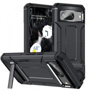 Husa pentru Google Pixel 8, Techsuit, Hybrid Armor Kickstand, Neagra