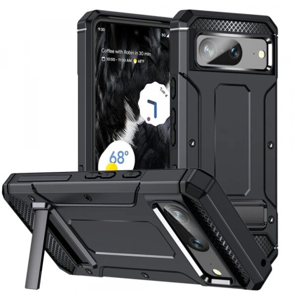 Husa pentru Google Pixel 8, Techsuit, Hybrid Armor Kickstand, Neagra