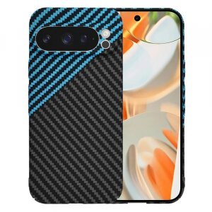 Husa pentru Google Pixel 9 Pro, Techsuit, Carbonite FiberShell, Bleu