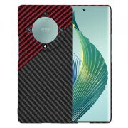 Husa pentru Honor Magic5 Lite, Techsuit, Carbonite FiberShell Vortex, Rosie