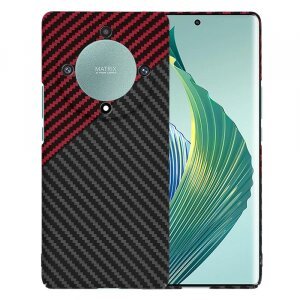 Husa pentru Honor Magic5 Lite, Techsuit, Carbonite FiberShell Vortex, Rosie