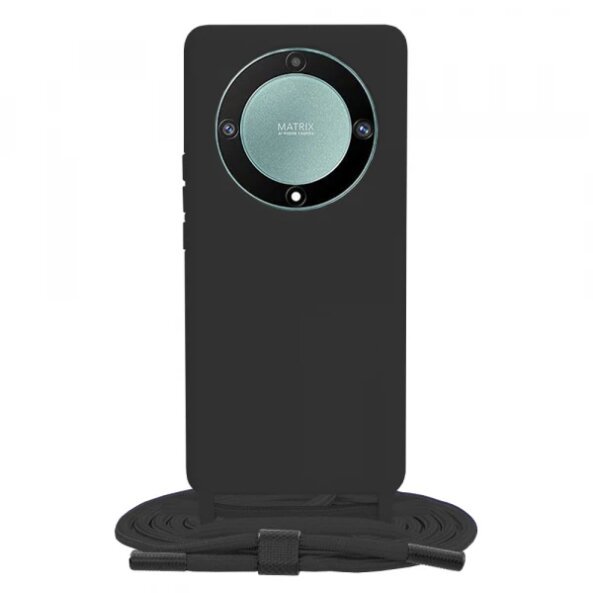 Husa pentru Honor Magic5 Lite, Techsuit, Crossbody Lanyard, Neagra