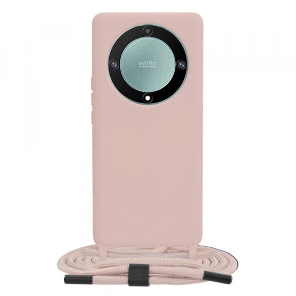 Husa pentru Honor Magic5 Lite, Techsuit, Crossbody Lanyard, Roz