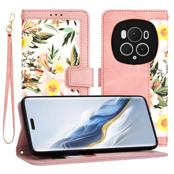 Husa pentru Honor Magic6 Pro, Techsuit, FlipCraft, Roz