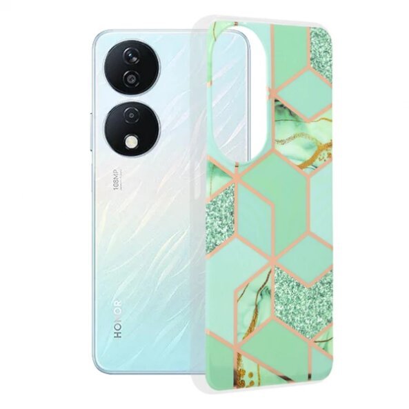 Husa pentru Honor X7b 5G / 90 Smart / X7b 4G, Techsuit, Marble, Verde