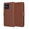 Husa pentru Honor X8a, Techsuit, Leather Folio, Maro
