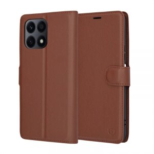 Husa pentru Honor X8a, Techsuit, Leather Folio, Maro