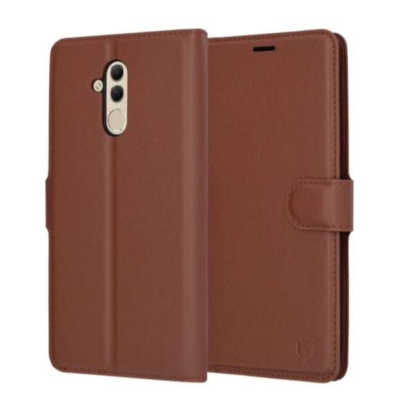 Husa pentru Huawei Mate 20 Lite, Techsuit, Leather Folio, Maro