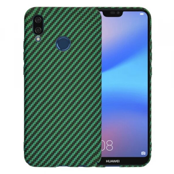 Husa pentru Huawei P20 Lite, Techsuit, Carbonite FiberShell, Verde