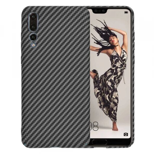 Husa pentru Huawei P20 Pro, Techsuit, Carbonite FiberShell, Neagra