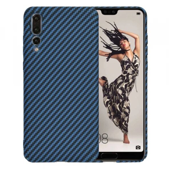 Husa pentru Huawei P20 Pro, Techsuit, Carbonite FiberShell, Turcoaz