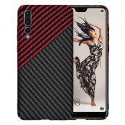 Husa pentru Huawei P20 Pro, Techsuit, Carbonite FiberShell Vortex, Rosie
