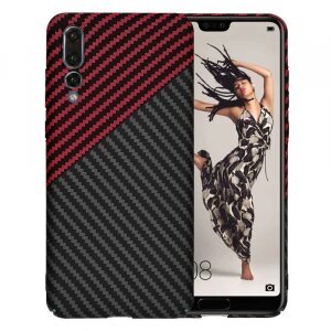 Husa pentru Huawei P20 Pro, Techsuit, Carbonite FiberShell Vortex, Rosie