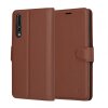 Husa pentru Huawei P20 Pro, Techsuit, Leather Folio, Maro