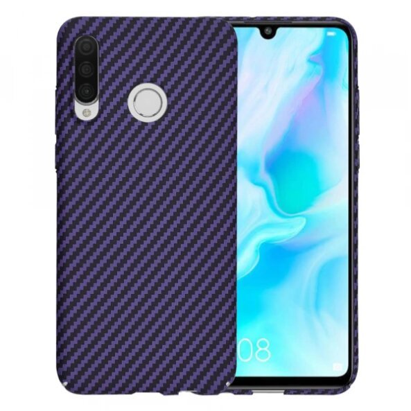 Husa pentru Huawei P30 lite New Edition / P30 lite, Techsuit, Carbonite FiberShell, Mov