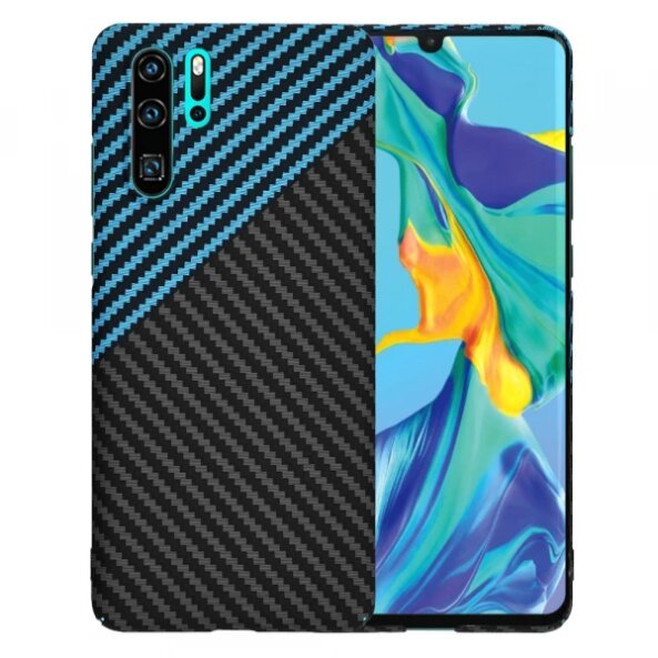 Husa pentru Huawei P30 Pro New Edition / P30 Pro, Techsuit, Carbonite FiberShell, Bleu