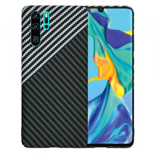 Husa pentru Huawei P30 Pro New Edition / P30 Pro, Techsuit, Carbonite FiberShell, Gri