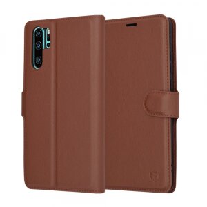 Husa pentru Huawei P30 Pro New Edition / P30 Pro, Techsuit, Leather Folio, Maro