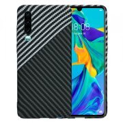 Husa pentru Huawei P30, Techsuit, Carbonite FiberShell, Gri
