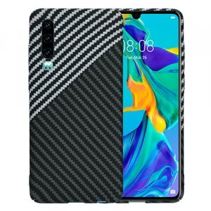 Husa pentru Huawei P30, Techsuit, Carbonite FiberShell, Gri