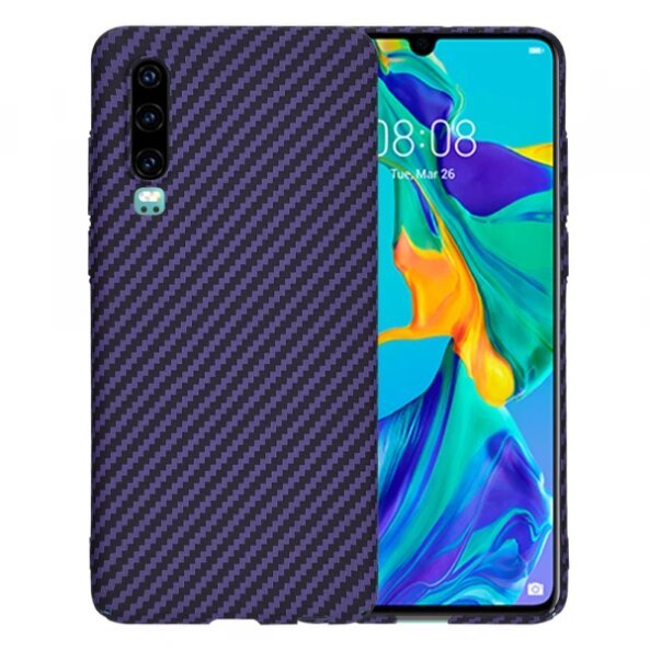 Husa pentru Huawei P30, Techsuit, Carbonite FiberShell, Mov