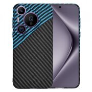 Husa pentru Huawei Pura 70 Pro, Techsuit, Carbonite FiberShell, Bleu