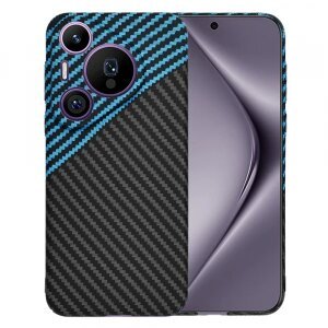 Husa pentru Huawei Pura 70 Pro, Techsuit, Carbonite FiberShell, Bleu