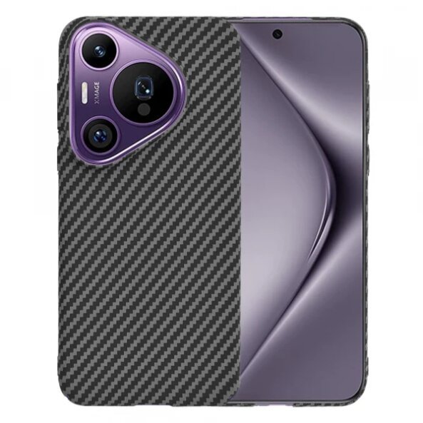 Husa pentru Huawei Pura 70 Pro, Techsuit, Carbonite FiberShell, Neagra