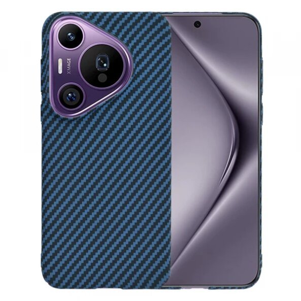 Husa pentru Huawei Pura 70 Pro, Techsuit, Carbonite FiberShell, Turcoaz