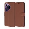 Husa pentru Huawei Pura 70 Pro, Techsuit, Leather Folio, Maro