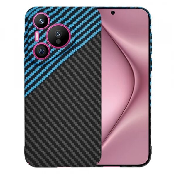 Husa pentru Huawei Pura 70, Techsuit, Carbonite FiberShell, Bleu