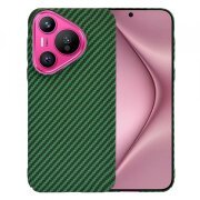 Husa pentru Huawei Pura 70, Techsuit, Carbonite FiberShell, Verde
