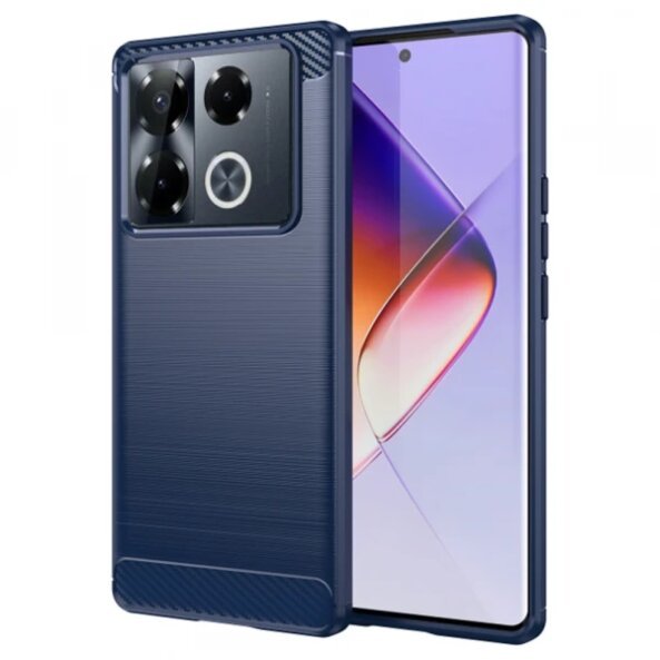 Husa pentru Infinix Note 40 Pro+, Techsuit, Carbon, Albastra
