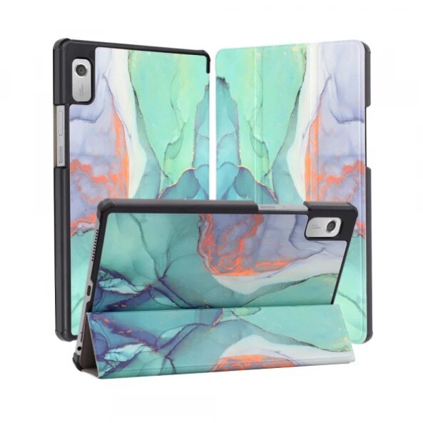 Husa pentru Lenovo Tab M9, Techsuit, FoldPro Green Time, Multicolor