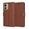 Husa pentru Motorola Edge (2023) / Edge 40, Techsuit, Leather Folio, Maro