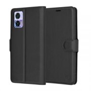 Husa pentru Motorola Edge 30 Neo, Techsuit, Leather Folio, Neagra