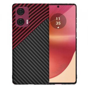 Husa pentru Motorola Edge 50 Fusion, Techsuit, Carbonite FiberShell Vortex, Rosie