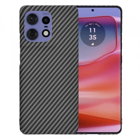 Husa pentru Motorola Edge 50 Pro, Techsuit, Carbonite FiberShell, Neagra