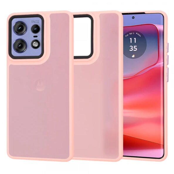 Husa pentru Motorola Edge 50 Pro, Techsuit, HaloFrost, Roz