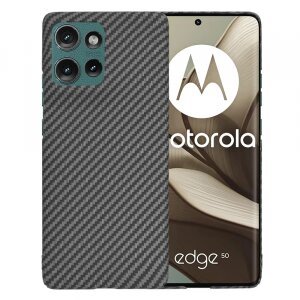 Husa pentru Motorola Edge 50, Techsuit, Carbonite FiberShell, Neagra