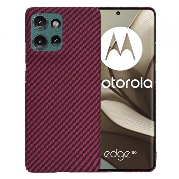 Husa pentru Motorola Edge 50, Techsuit, Carbonite FiberShell, Rosie