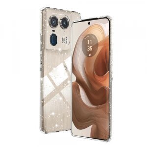 Husa pentru Motorola Edge 50 Ultra, Techsuit, SparkleSkin, Transparenta