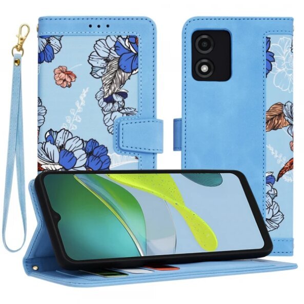Husa pentru Motorola Moto E13, Techsuit, FlipCraft, Bleu