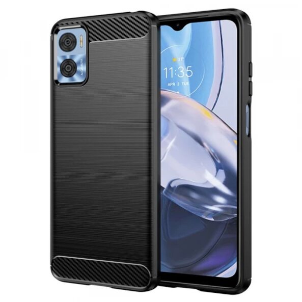 Husa pentru Motorola Moto E22i / E22, Techsuit, Carbon, Neagra