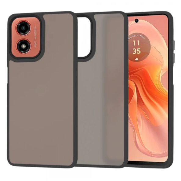 Husa pentru Motorola Moto G04s / E14 / G04 / G24, Techsuit, HaloFrost, Neagra