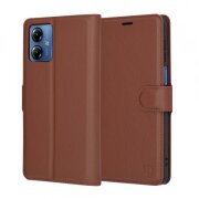 Husa pentru Motorola Moto G14, Techsuit, Leather Folio, Maro