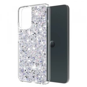 Husa pentru Motorola Moto G14, Techsuit, Sparkly Glitter, Alba
