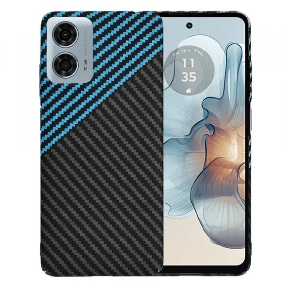 Husa pentru Motorola Moto G24 Power, Techsuit, Carbonite FiberShell, Bleu