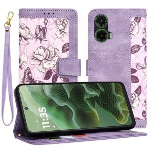 Husa pentru Motorola Moto G35, Techsuit, FlipCraft, Mov